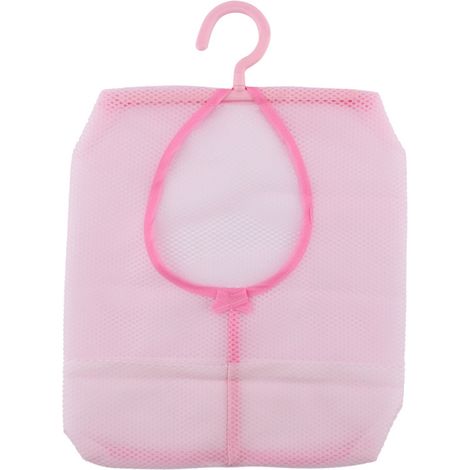 Sac de rangement suspendu en filet, crochet de suspension, pour linge, vêtements, jouets (salle de bain)
