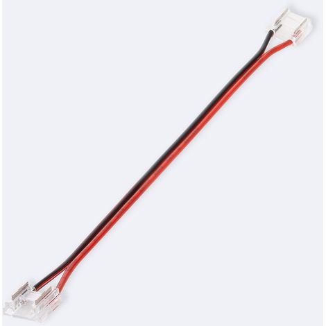 Connettore Doppio con Cavo Striscia LED 12/24V DC SMD e COB IP20 Larga 8mm 8 mm