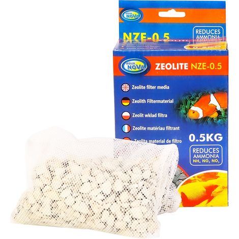 Inserto de filtro de acuario de zeolita que absorbe el amoníaco y clarifica el agua. 0,5 kg. (1/5)