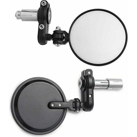 Universelle Motorradspiegel, runde, klappbare Seitenspiegel mit 3 Zoll Durchmesser für 22-mm-Lenker