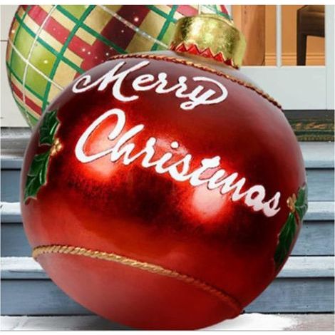 Bola de Navidad Gigante de 60 cm, Bola de Navidad Inflable para Exteriores, Decoración Navideña para el Hogar, Adornos de Navidad, Varios Colores (1/5)