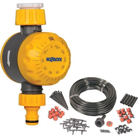 Hozelock 2210 Auto Off Mechanical Water Timer Tap Controller & Irrigation Kit (1/3)