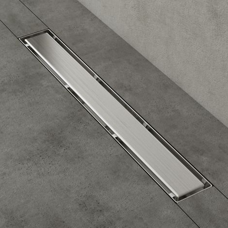 doporro Duschrinne 60cm Edelstahl Dusche Duschablauf mit Gruchstop und Haarsieb befliesbar Duschabfluss Chrom KE110 Duschablauf