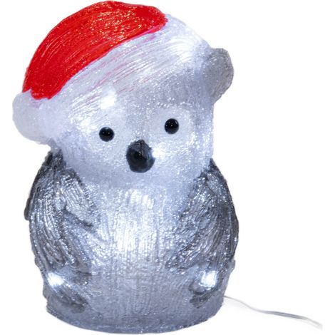 Leuchtende Weihnachtsdekoration, Eule, 24,7 cm
