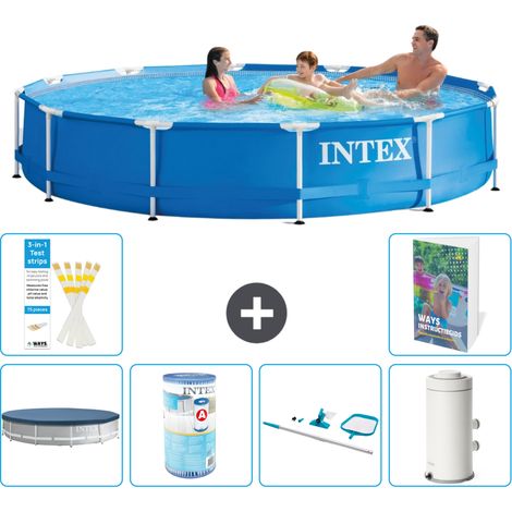 Frame Pool Rund - 366x76 cm - 7-teilig S130