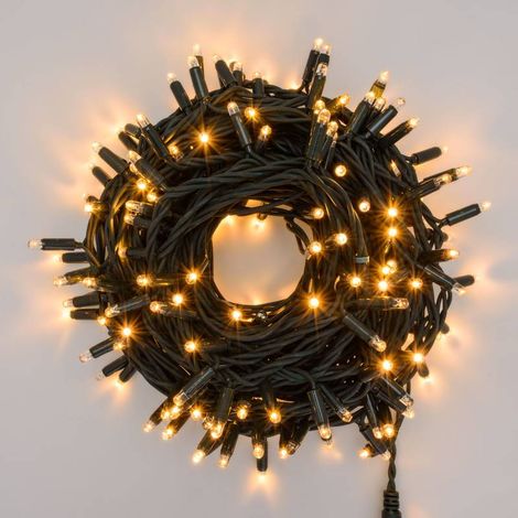 Guirlande Lumineuse 20M 200 MaxiLED blanc chaud scintillant câble vert étanche IP67 230V professionnelle Lotti (1/4)