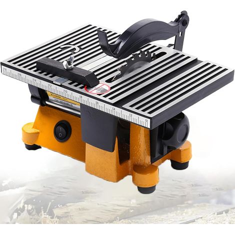 Tragbare Präzisions-Tischkreissäge mit 3 Sägeblättern, einstellbarem Winkel, 15 mm Schnittstärke, 5000 U/min Geschwindigkeit, zum Schneiden von Holz-, Acryl- und ABS-Platten