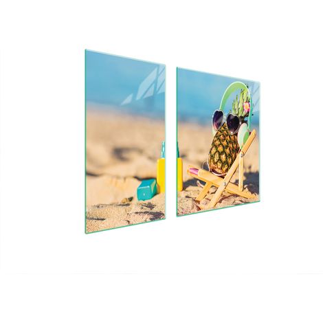GLASSCHUTZPLATTE FÜR HERD 90x52 ANANAS (1/5)