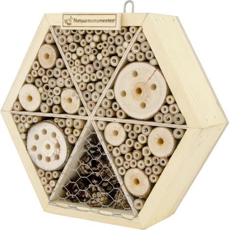 CJ Wildlife Insektenhaus Hexagon natur 25,1 x 25,1 cm Insektenhotels & Bienenschutz (1/3)