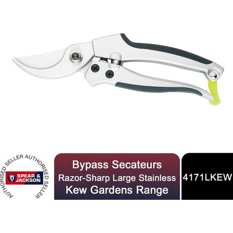 Spear & Jackson Bypass Secateurs, Razorsharp Large Stainless, Kew Gardens Range