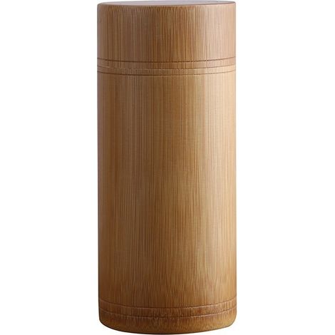 Boîte à thé Portable en Bambou, Boîte de Conservation des Aliments pour le thé, le Café, les Noix et les Epices, Hauteur 10CM (1/4)