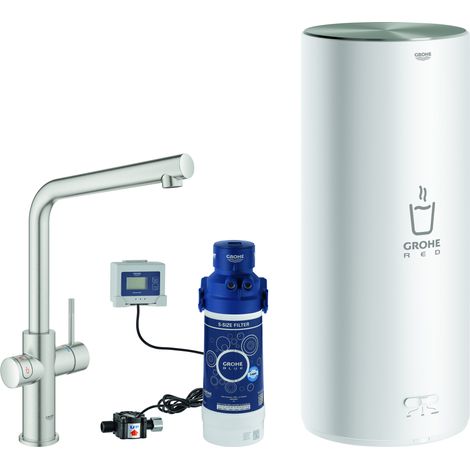 Set monomando de fregadero Grohe Red Duo, 221mm de alcance, caños (1/4)