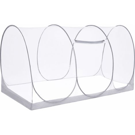 Moustiquaire escamotable pour lit simple, taille 200 x 100 x 90 cm, tente anti-moustique de voyage pliable et zippée, tente anti-moustique portable, anti-insectes, installation facile et rapide (1/5)