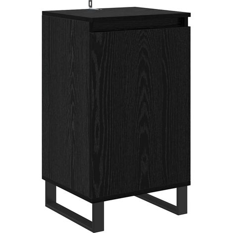 Aparador Roble Negro 40 x 35 x 70 cm Madera de ingeniería vidaXL (1/5)