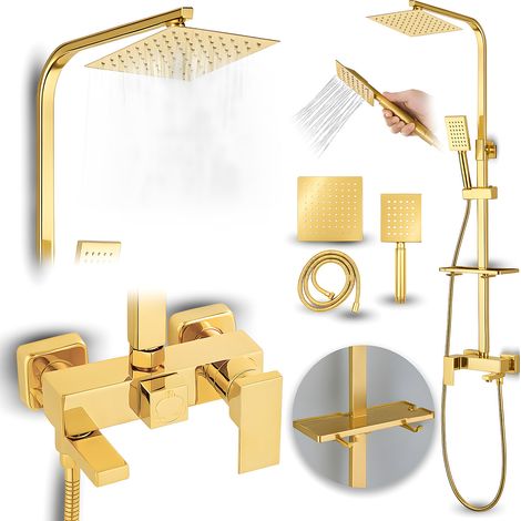 Conjunto de ducha de superficie Heckermann A14 Gold