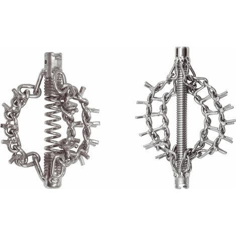 KS Tools Têtes spéciales à chaînes avec pointes, 4 chaînes Ø30mm, pour spirales 16 mm