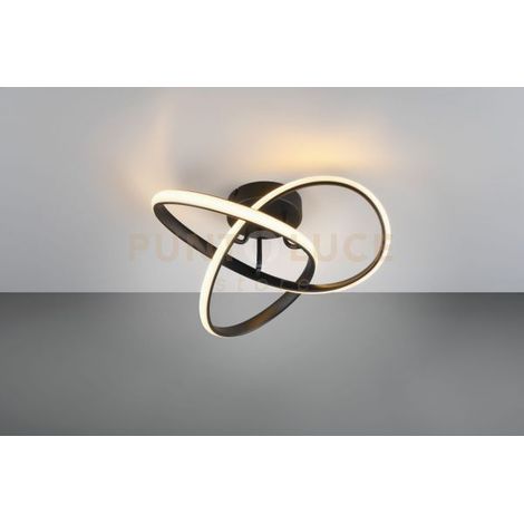 Plafoniera LED RL MEO nera 40 cm 15W forma irregolare