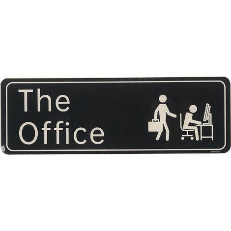 Panneau Facile de Installation Bureau en ou Noir Porte Acrylique pour sans Perçage Design Simple et Lisible Surface Lisse Métal (1/5)