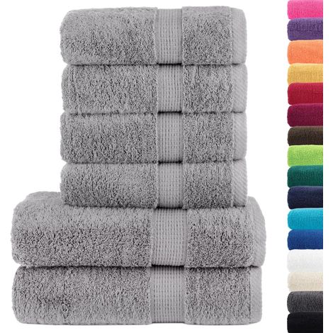 Ensemble de serviettes de qualité supérieure SOLUND 6 pcs gris CFW142537