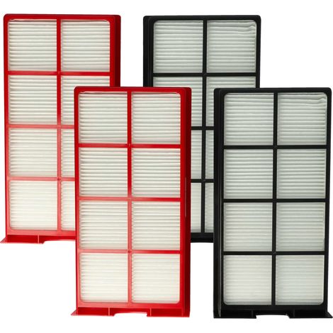 vhbw Filterset kompatibel mit Zehnder ComfoAir 225, 200 Lüftungsgerät - Luftfilter G4 / F7 (4 Stück), 29 x 15 x 5 cm, Weiß / Rot / Schwarz
