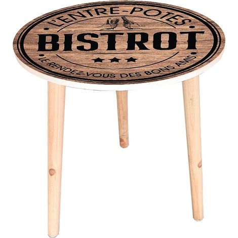 Table d'appoint Motif BISTROT (1/3)