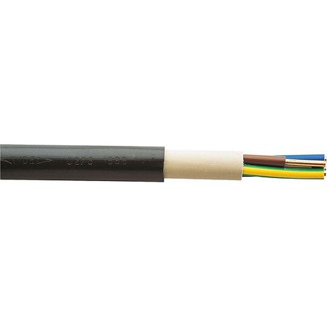 Erdkabel 0,6/1KV NYY-J, 5 x 2,5 mm² RE schwarz - Rolle 50 m