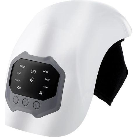 Masajeador de rodillas, calefacción eléctrica, terapia de vibración, BLANCO (1/2)