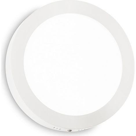 Ideal Lux UNIVERSAL ROUND Plafonnier semi-encastré à LED intégré de 40 cm, blanc 2700 K