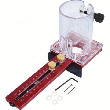 Un utensile da taglio circolare per la lavorazione del legno, con asta di estensione regolabile, adatto per fresatrici per scanalature, basi per fresatrici e supporti per fresatrici (rosso) (1/5)