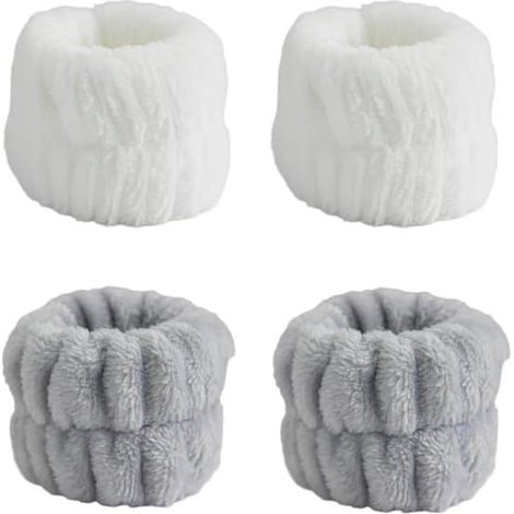 Protège-poignets spa pour couples, bracelets en microfibre, bracelets absorbants couleur corail, lingettes de protection pour le visage, adaptés à la douche, au yoga et au sport (1/5)