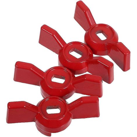 Quatre poignées de rechange universelles pour robinets à bille extérieurs et de jardin. Dimensions : 6 x 10 mm. Haute qualité. (1/5)