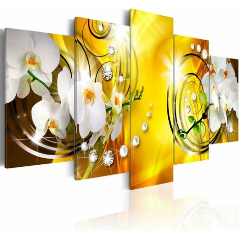 Tableau admiration jaune - 200 x 100 cm (1/4)