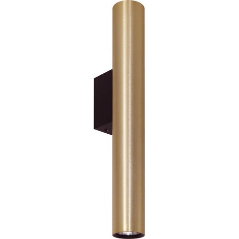 Applique tubo verticale su/giù oro-nero 2xGU10 Polux Lungomare (1/3)