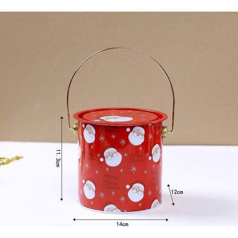 Boîte À Cookies - Boîte De Rangement Étanche En Tôle D'acier - Pour Farine Café Thé Céréales Snacks - Décoration De Cuisine De Noël - 1 Pièce (1/2)