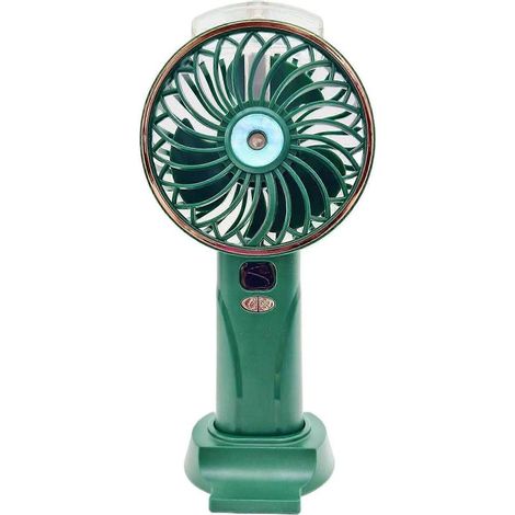 HONORNIC - Ventilateur portable, petit ventilateur rafraîchissant, 2400 mAh, ventilateur de table, 5 vitesses, idéal pour les voyages et les activités de plein air, vert et or Eddy