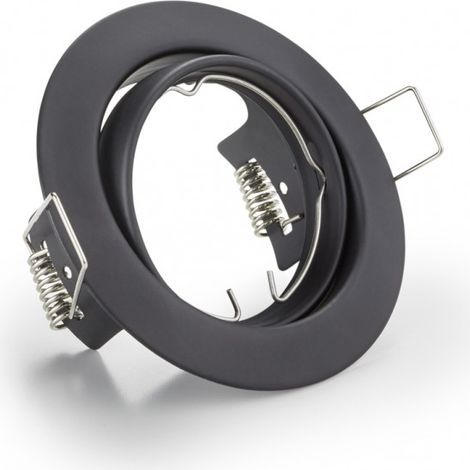 TRIO - FARETTO JURA DA INCASSO TONDO ORIENTABILE NERO OPACO 1x GU10 · max. 15W (1/2)