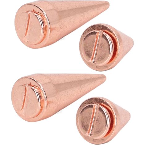 10 Clous Punk Pointus Dorés et Roses en Métal Électrodoré pour Décorations Cuir, Vêtements et Sacs DIY (1/5)
