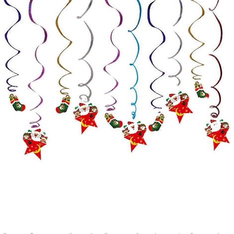 Décoration de Noël pour plafond, suspension chaussettes tourbillonnantes, 122 x 22 x 5 cm, lot de 1 (1/5)