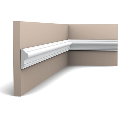 Orac – Cimaise aux courbes douces P8030 – Moulure élégante en polyuréthane – Longueur 200 cm – Pour finition peinture UV