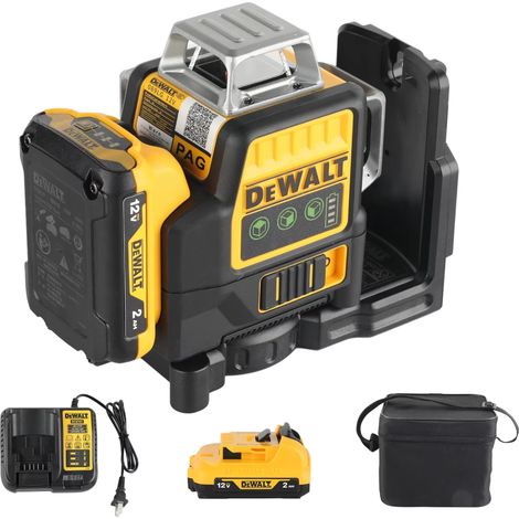 DEWALT DW089LG 12V laserowy poziomica laserowa 12-liniowa 3-stronna 360-stopniowa z zielonym światłem samopoziomująca wiertarka z liniami krzyżowymi pionowymi (1/5)