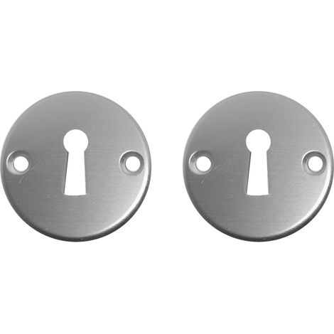 Rosace à trou de serrure ronde en aluminium - Par set