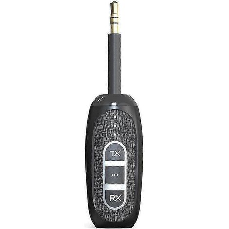Adaptateur audio Bluetooth 5.4, émetteur-récepteur sans fil, entrée auxiliaire 3,5 mm, convertisseur audio stéréo Hi-Fi, compatible avec TV, voiture et casque. WHBYV (1/4)