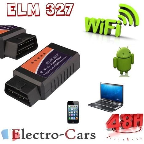 INTERFACE DIAGNOSTIQUE AUTOMOBILE ELM327 WIFI MULTIMARQUES OBD2