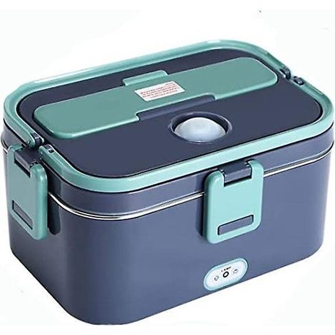 1.8l Electric Lunch Box - Blue, 12v 24v 220v 3-in-1 Electric Lunch Box With Lunch Bag And Removable Stainless Steel Lunch Box For Cars, Trucks, Of