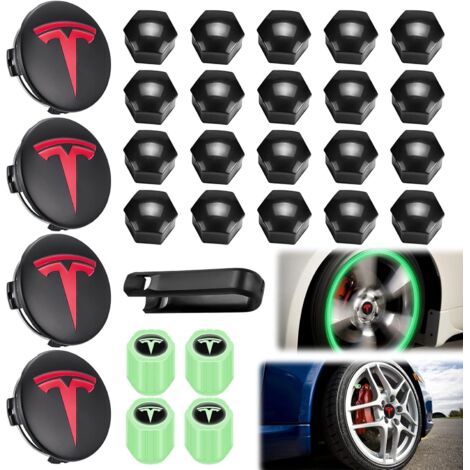 Radkappensatz für Tesla, Nabenkappen-Set, Radmutternabdeckung, Nabenabdeckung für Model Y, Model 3, Model S, Model X