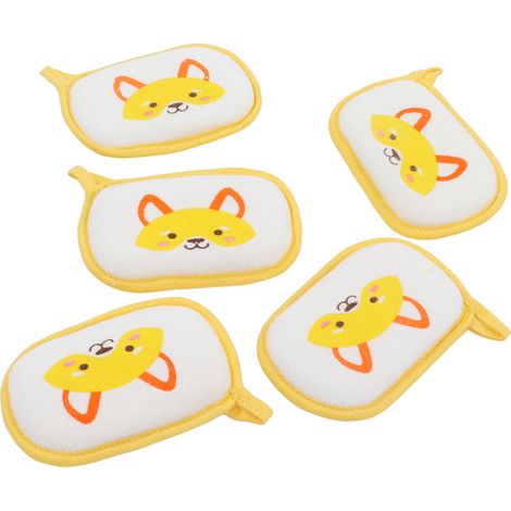 5pcs Éponge de Bain Bébé Douce, Brosse de Toilette Enfant avec Motifs Animaux, Accessoire de Baignoire Polyvalent pour Nouveau-nés et Tout-petits (1/5)