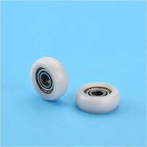 Set mit 8 Duschkabinenrollen, 16 mm Durchmesser, weiß, 16 mm x 4 mm (XL-4 x 16 x 6) (1/3)