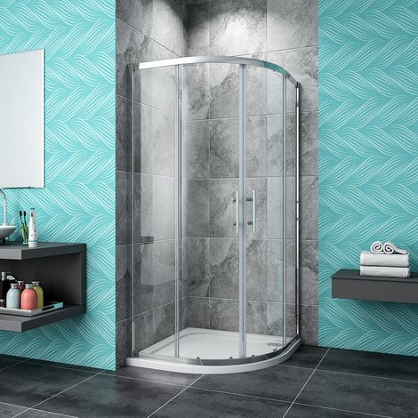 800 x 800 mm Quadrant Shower Cubicle Enclosure Sliding Door 6mm Easy Clean Glass (1/4)