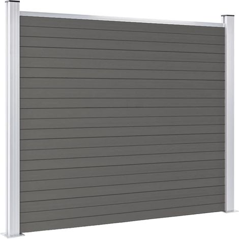 Maison Exclusive - Zaunelement WPC 180x146 cm Grau