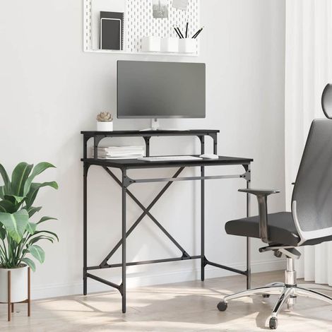 Desk Black Oak 80 x 50 x 90 cm Engineered Wood vidaXL